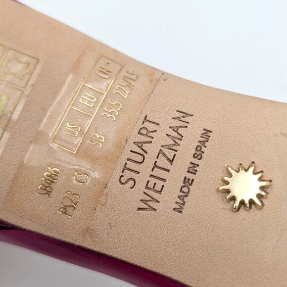 $475 Stuart Weitzman Nudistcurve 75 High Heel Sandals Women's Pink Size US5B - Picture 8 of 10